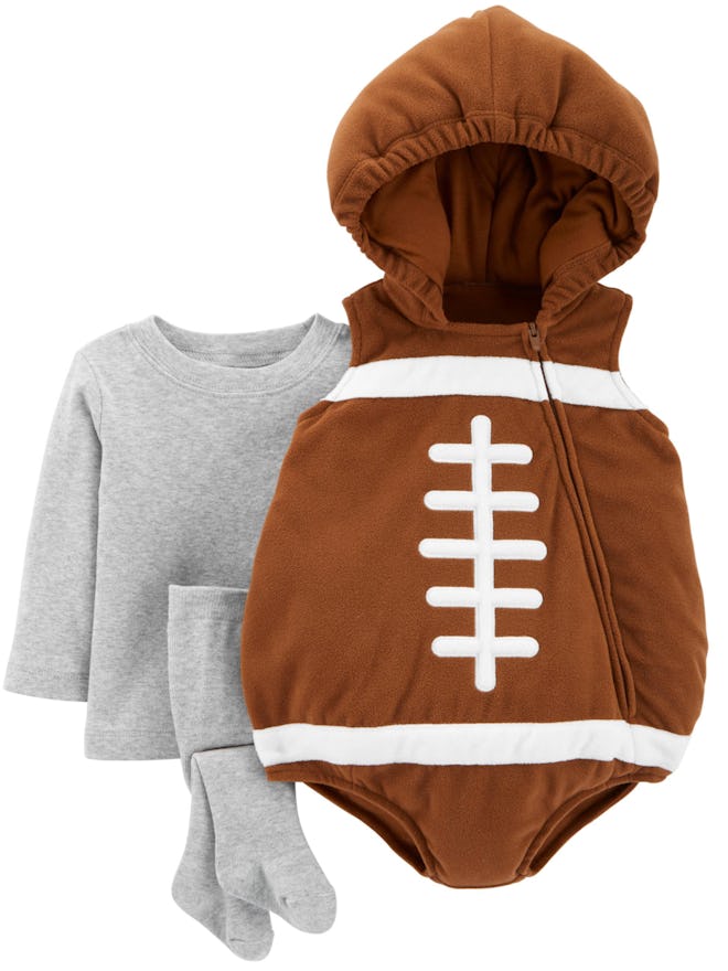 Image of a baby's football halloween costume.