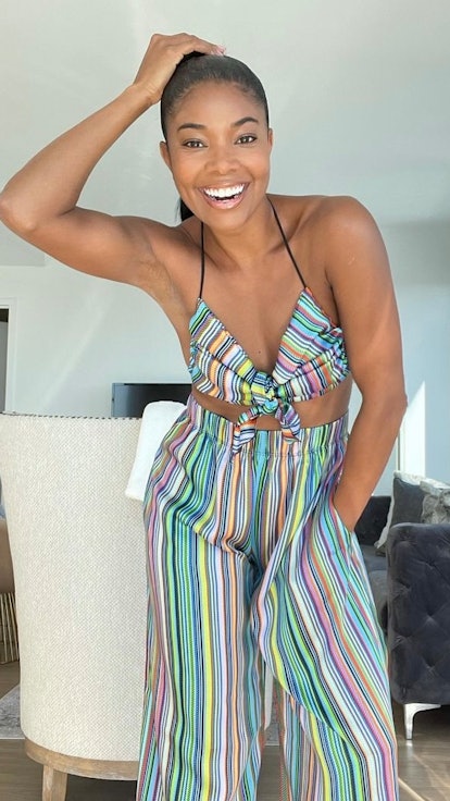 Gabrielle Union wearing a matching set from Samantha Black in June 2021. 