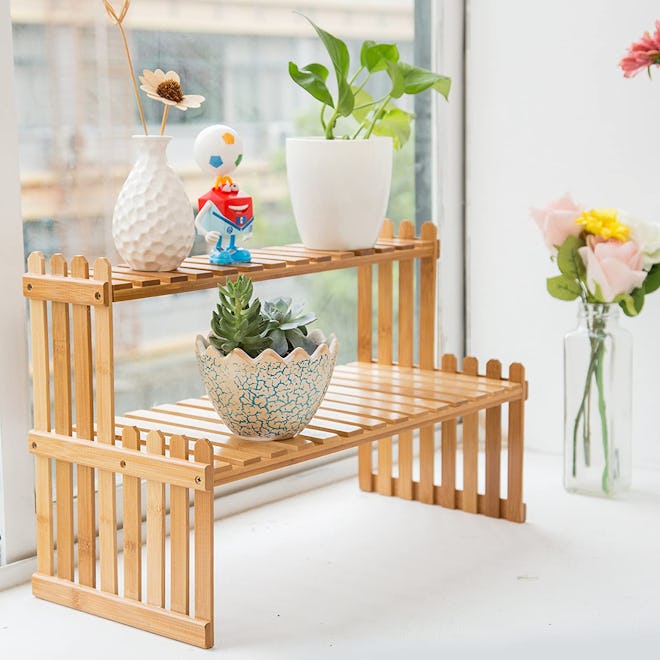 MyGift Tabletop Plant Stand