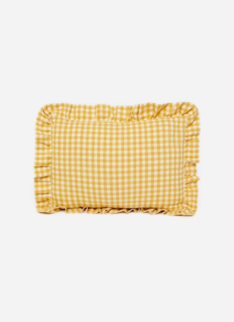 Mini Gingham Sunflower Petite Pillow