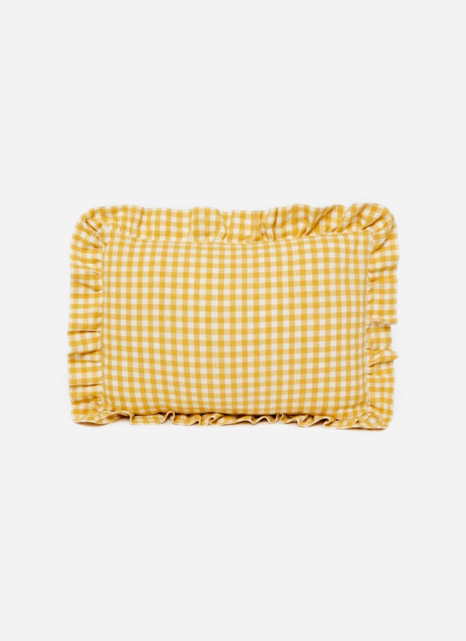 Mini Gingham Sunflower Petite Pillow
