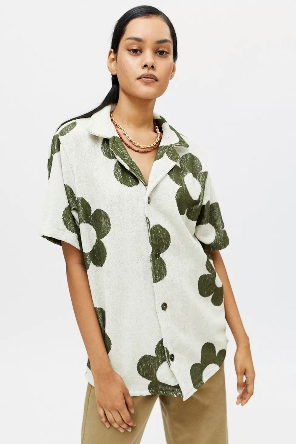 Cuba Terry Button-Down Shirt