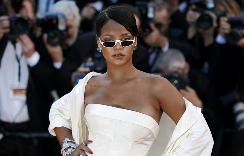 Rihanna on the red carpet.