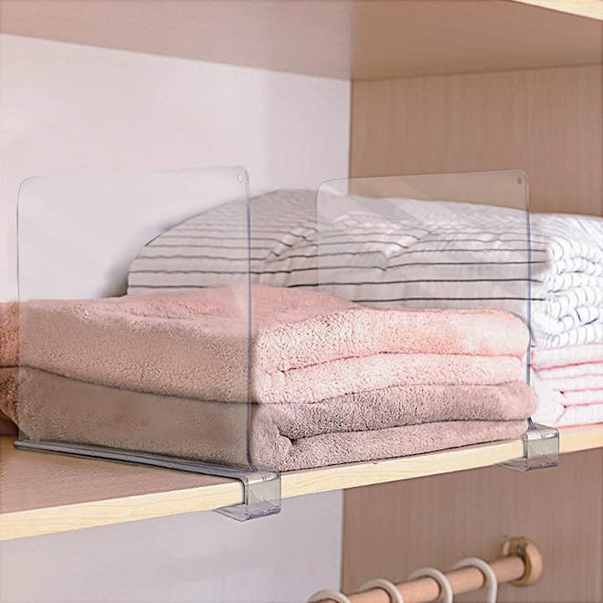 Sorbus Acrylic Shelf Dividers (6-Pack)