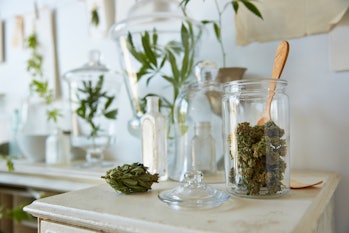 cannabis in a jar