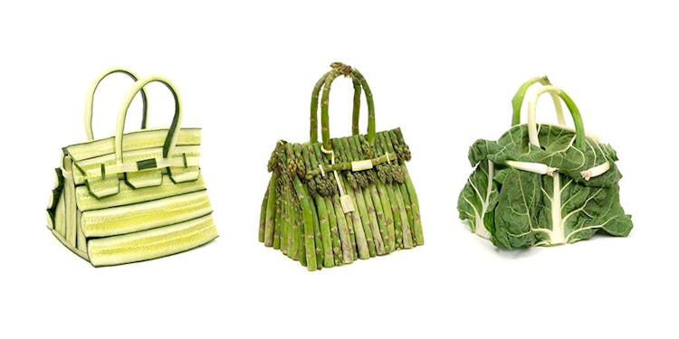 Hermès' vegetable Birkin bag art