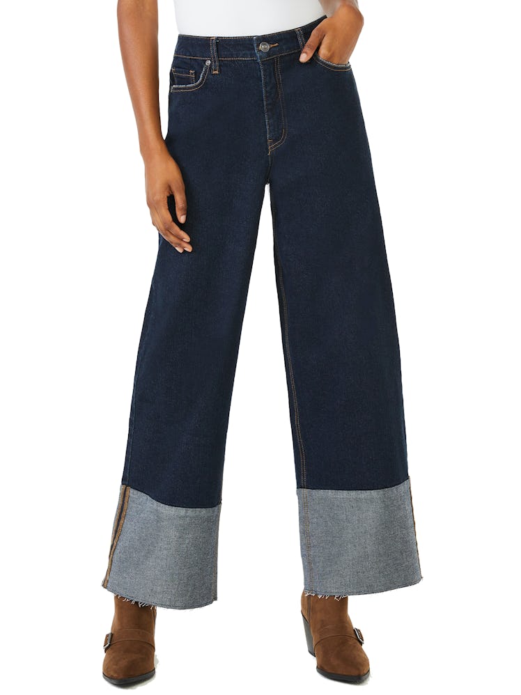 Women's High-Rise Wide Leg Crop Jeans