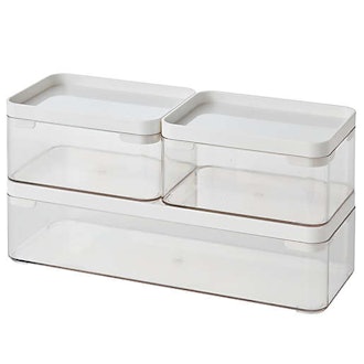 Simply Essential Stackable Bath Storage Bins (Set of 3)