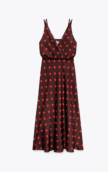 Zara's red and black polka dot dress.