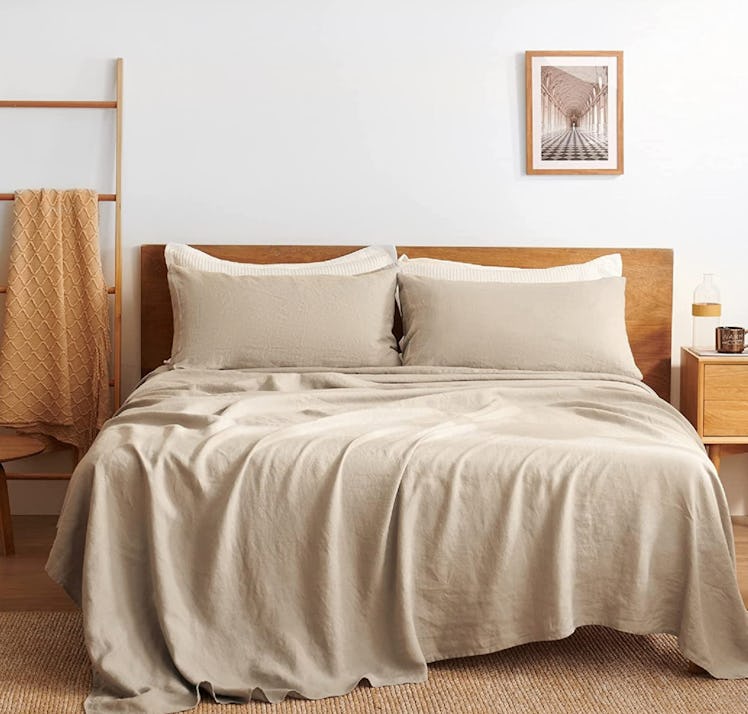 Bedsure Linen Sheet Set (4 Pieces) 