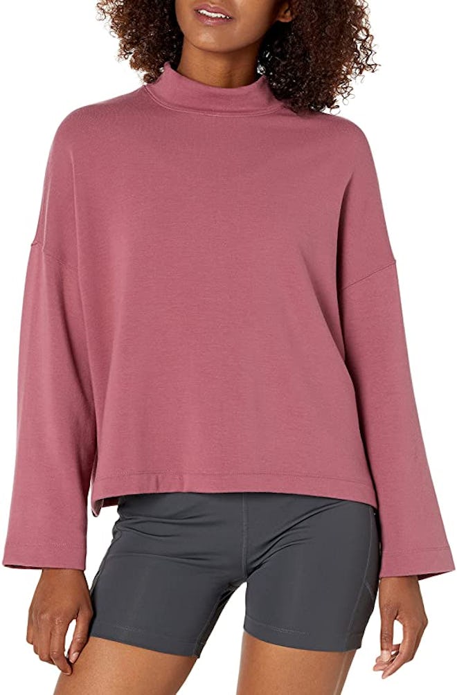 Core 10 Cloud Soft Yoga Fleece Mock Dolman Sweatshirt