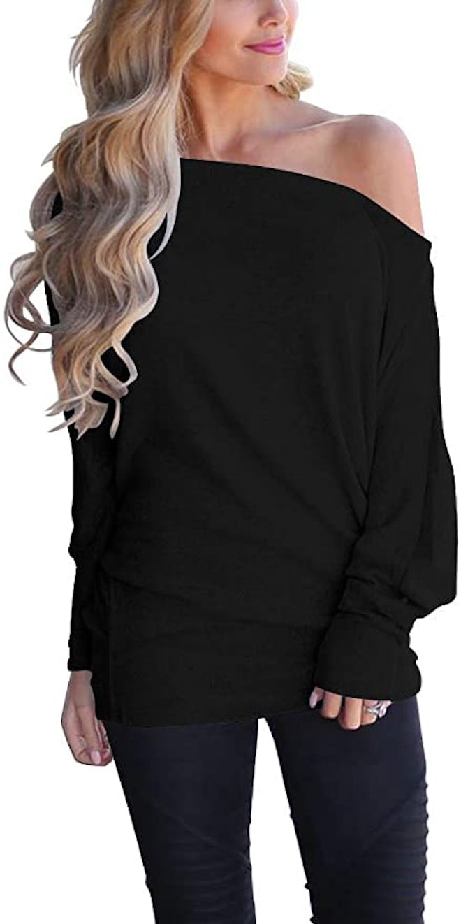 Lacozy Off Shoulder Long Sleeve Oversized Sweater