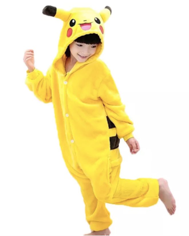 Child wearing Pikachu costume