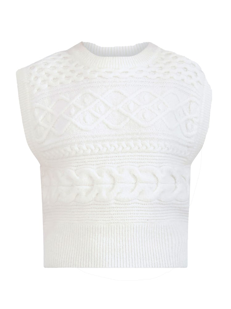 Women's Cable Knit Sweater Vest