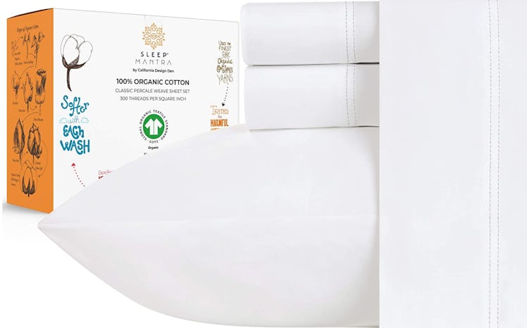 Sleep Mantra Store 100% Organic Cotton Sheet Set (4 Pieces) 