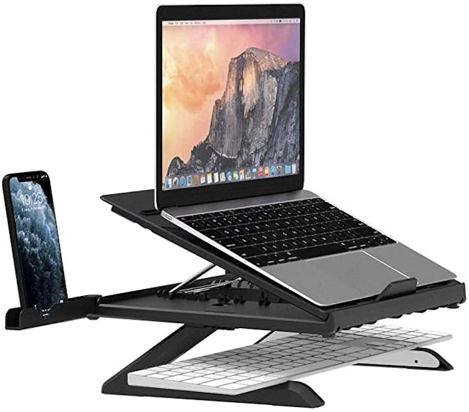 Tronsmart Foldable Adjustable Laptop Riser with Phone Holders