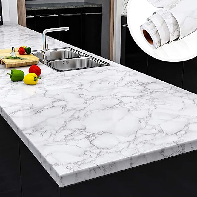 Yenhome Faux Marble Peel and Stick Countertop Covers