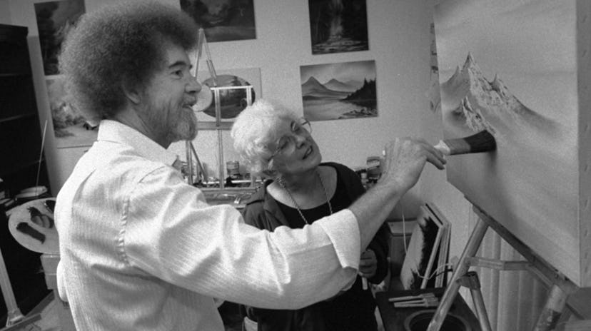 Bob Ross and Annette Kowalski as seen in ‘Bob Ross: Happy Accidents, Betrayal & Greed.’ Photo courte...
