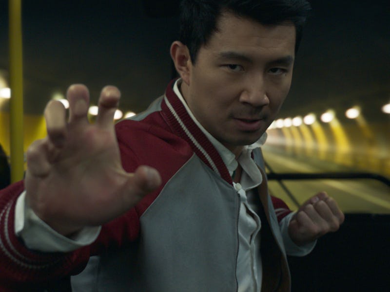 Simu Liu in the 'Shang-Chi’s bus fight scene