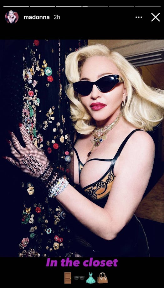 Madonna in a closet. 
