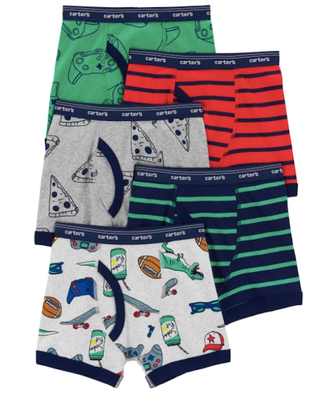 Five pack of boys boxer briefs