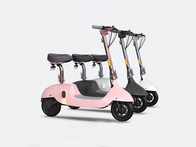 Electric scooter maker Okai is selling a new seated scooter with an Asian-inspired design.
