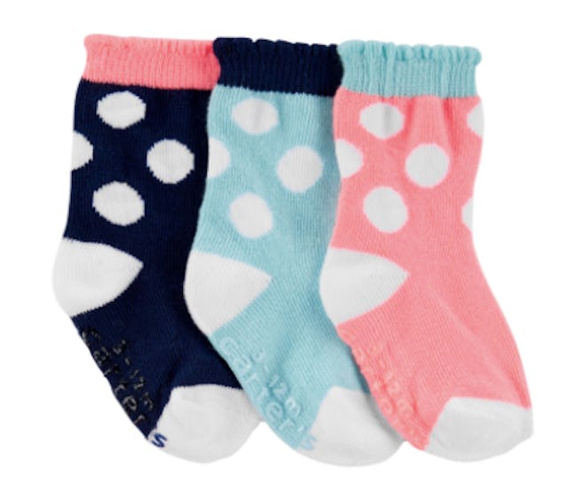 3-pack polka dot socks