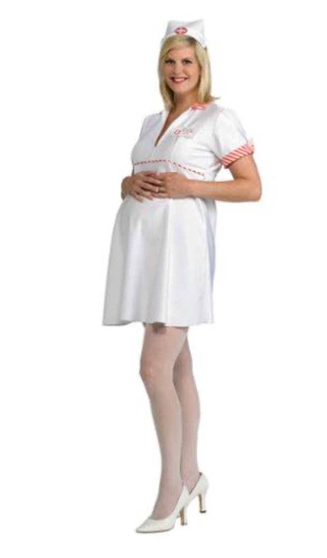 Adult White Nurse Maternity Costume