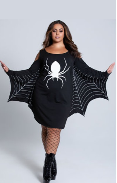 Plus Size Jersey Spiderweb Dress Costume 