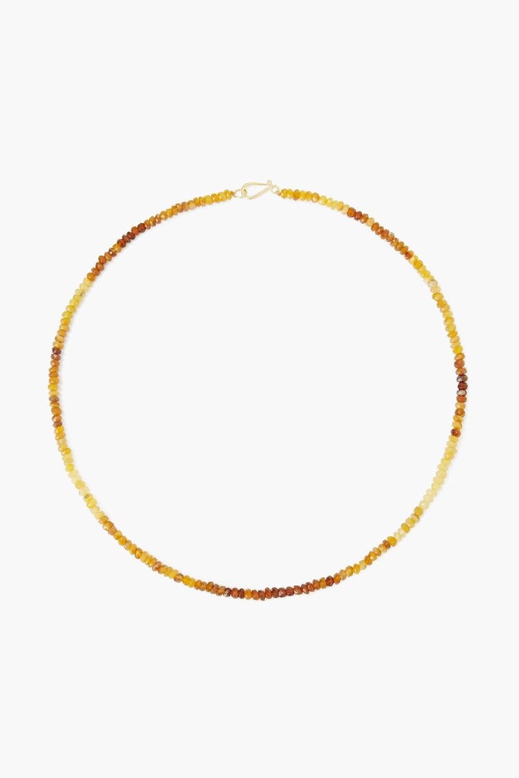 14k African Yellow Opal Necklace