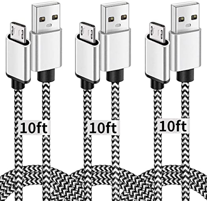Deegotech 10-Foot Micro-USB Cables (3-Pack)