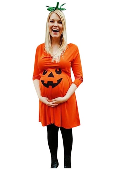 maternity pumpkin dress
