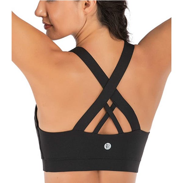 RUNNING GIRL Cross-Back Padded Sports Bra