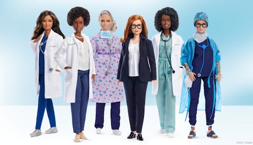 Barbies of Professor Sarah Gilbert, Dr Chika Stacy Oriuwa, Amy O’Sullivan, Dr Audrey Cruz, Dr Jaquel...