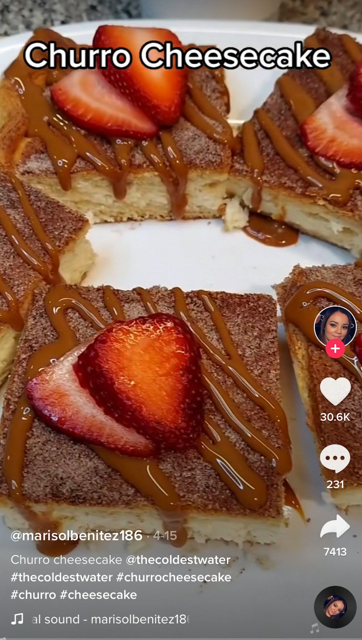 TikTok’s Churro Cheesecake Recipes Include Oreos & Strawberries