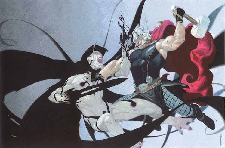 Gorr fights Thor, by Esad Ribic.