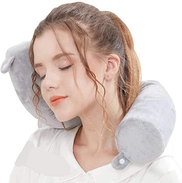 Lucear Twist Memory Foam Travel Pillow