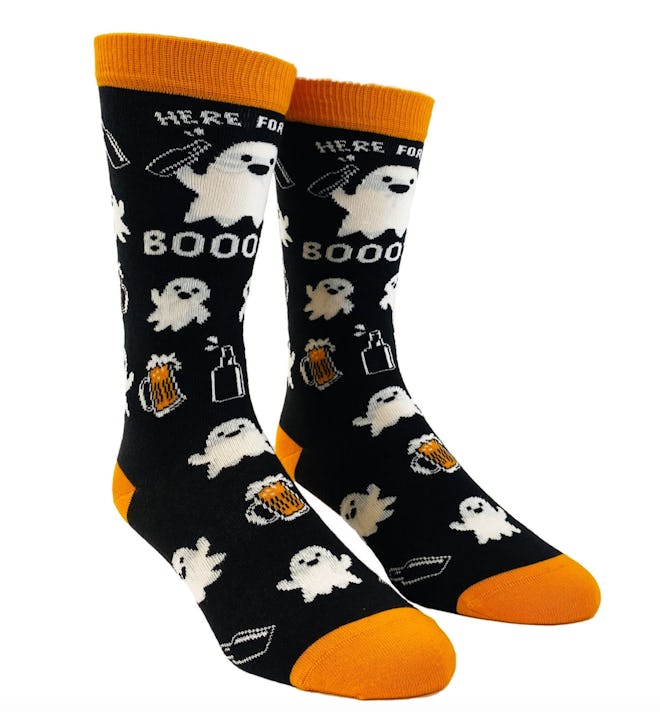 Here For The Booze Funny Unisex Halloween Socks
