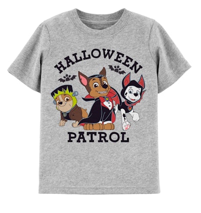 Image of a toddler's Halloween Paw Patrol t-shirt.