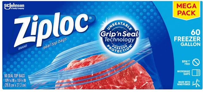 Ziploc Freezer Bags (60 Count)