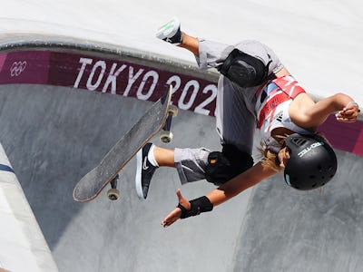 Sky Brown of Great Britain competes in the final of the Women's Park Skateboarding on day twelve of ...