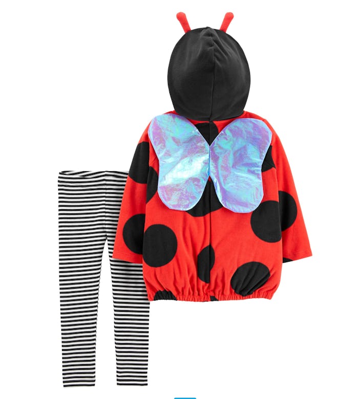 Image of a toddler's two-piece ladybug Halloween costume.