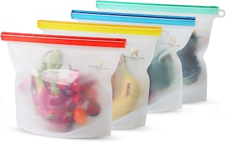Homelux Theory Large Silicone Food Storage Bags (4-Pack)