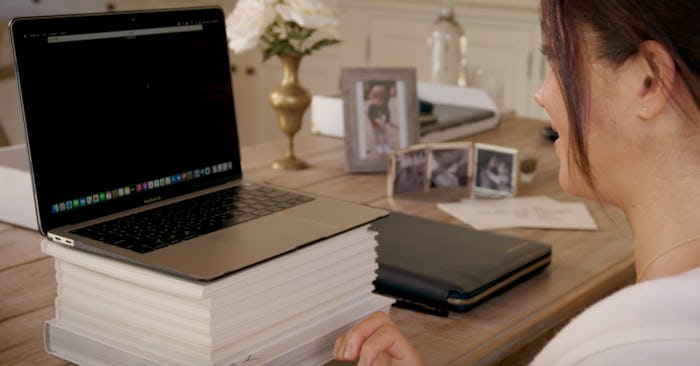 Meghan Markle's desk includes a very blurry photo of son, Archie.