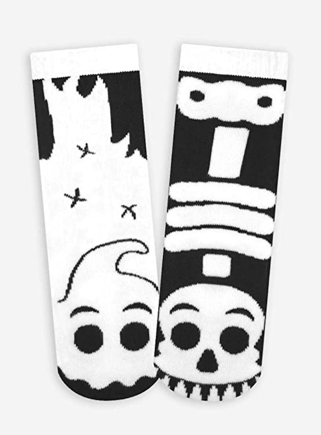 Ghost and Skeleton Kids Glow-in-the-Dark Mismatched Socks