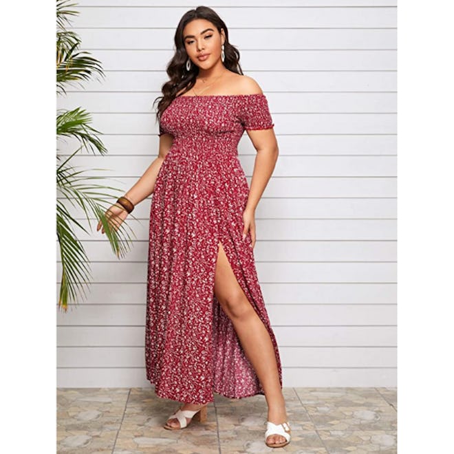 Floerns Off Shoulder A Line Dress