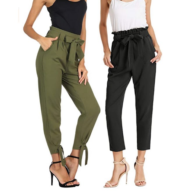 GRACE KARIN High Waist Pencil Pants with Bow-Knot (2-Pack)