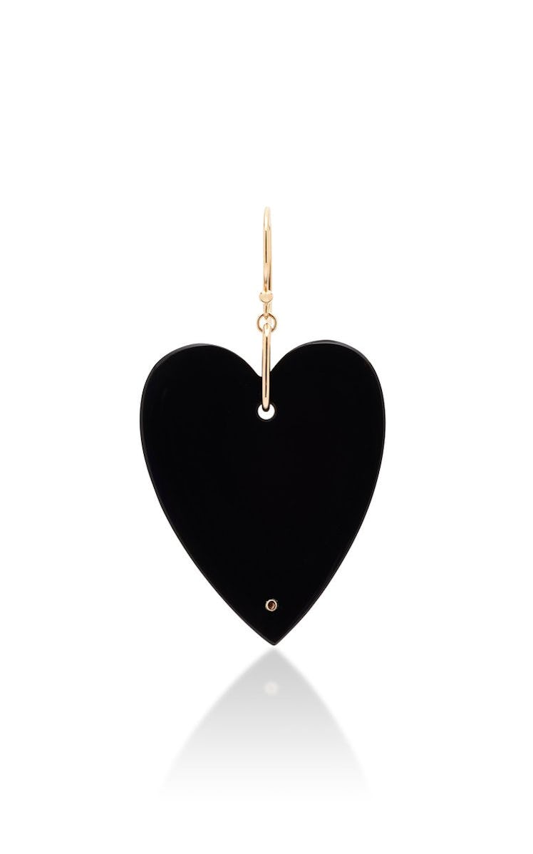 Solo Angèle 18K Rose Gold Onyx Single Earring from Ginette NY, available to shop on Moda Operandi.