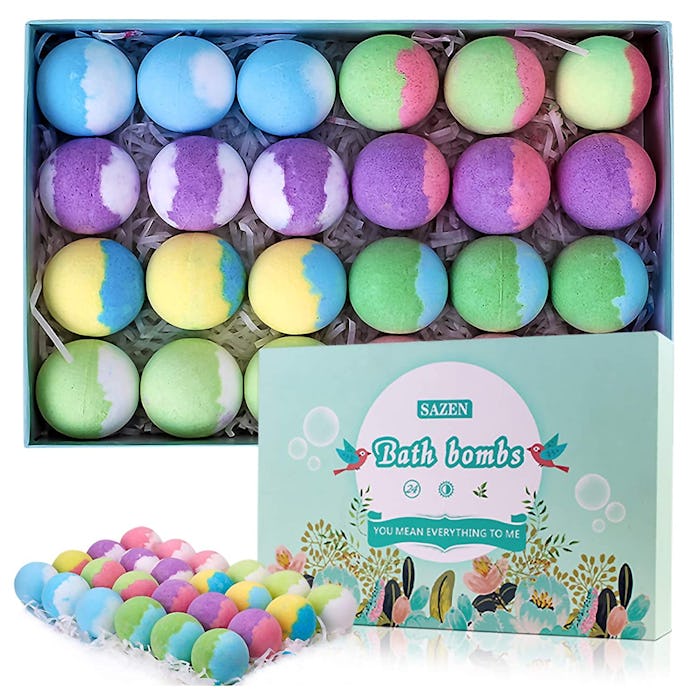 SAZEN Bath Bomb Gift Set (24-Piece)