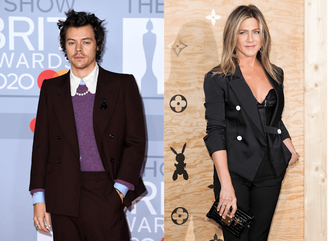 Harry Styles & Jennifer Aniston Match Outfits Not Once, But Twice